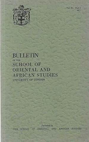 Bulletin of The School of Oriental and African Studies XL Part 1 (1977)