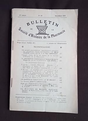 Bulletin de la société d'histoire de la pharmacie - N°66 1929