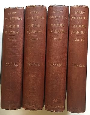 Seller image for Diary and Letters of Madame D'Arblay. 4 volumes for sale by Leabeck Books