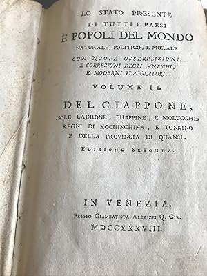 lo stato presente di tutti i paesi del mondo. vol.ii, Del Giappone, Isole Ladrone, Filippine e Mo...