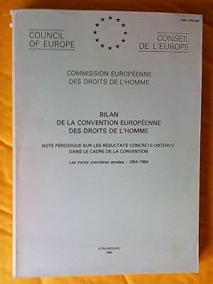 Bilan de la convention européenne des droits de l'homme: note périodique sur les résultatsconcret...