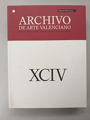 ARCHIVO DE ARTE VALENCIANO - NUMERO XCIV - 2013