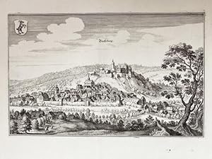 Boxberg. Bocksberg. Original Kupferstich von Merian um 1645.