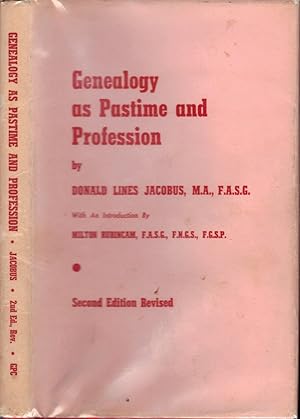 Seller image for Genealogy as Pastime and Profession for sale by Americana Books, ABAA