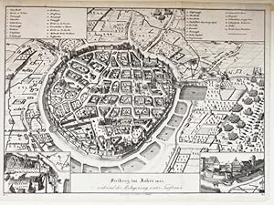 Freiberg im Jahre 1643. während der Belagerung unter Torstensen. Lithographie von Joh.WILLIARD na...