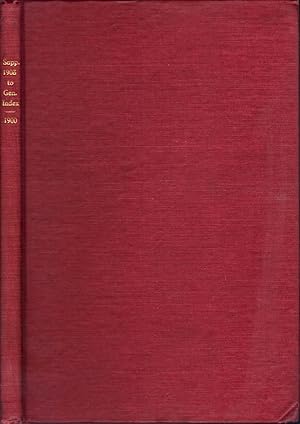 Imagen del vendedor de Supplement, 1900 to 1908, Index to Genealogies Published in 1900 a la venta por Americana Books, ABAA