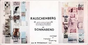 Bild des Verkufers fr Rauschenberg "Slides" at Sonnabend : Collage + Transfer Drawings zum Verkauf von Specific Object / David Platzker