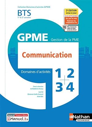 domaines d'activités GPME : domaines d'activités 1,2,3 et 4 : communication : BTS GPME 1re et 2e ...