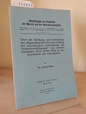 Über die Stellung und Bedeutung der "Rapsodien über die Anwendung der psychischen Curmethode auf ...