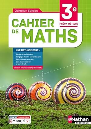 Image du vendeur pour spirales : cahier de maths : 3e prpa-metiers ; livre + licence lve (dition 2021) mis en vente par Chapitre.com : livres et presse ancienne