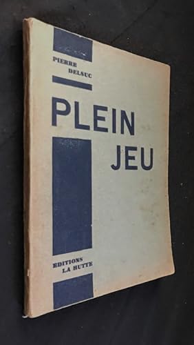 Imagen del vendedor de Plein jeu a la venta por Abraxas-libris