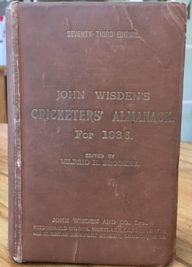 John Wisden's Cricketers' Almanack for 1936 - Original hardback