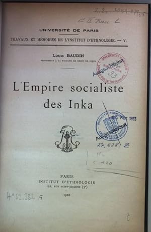 L'Empire socialiste des Inka (SIGNIERTES EXEMPLAR)