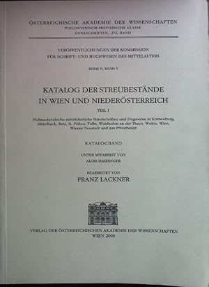 Katalog der Streubestände in Wien und Niederösterreich. Österreichische Akademie der Wissenschaft...