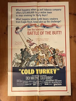 Immagine del venditore per Cold Turkey One Sheet 1971 Dick Van Dyke, Pippa Scott venduto da AcornBooksNH