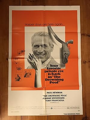 The Drowning Pool One Sheet 1975 Paul Newman, Joanne Woodward