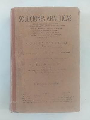 Seller image for SOLUCIONES ANALTICAS DE LOS EJERCICIOS Y PROBLEMAS CONTENIDOS EN LAS SIGUIENTES OBRAS DEL AUTOR: ARITMTICA RAZONADA Y NOCIONES DE LGEBRA; LECCIONES DE ARITMTICA, 1 PARTE; LECCIONES DE ARITMTICA, 2 PARTE; RESUMEN DE LAS LECCIONES DE ARITMTICA; RUDIMENTOS DE ARITMTICA. COLECCIN SLEECTA DE MS DE 5000 EJERCICIOS Y PROBLEMAS. LIBRO DEL MAESTRO. for sale by LIBRERIA CLIO