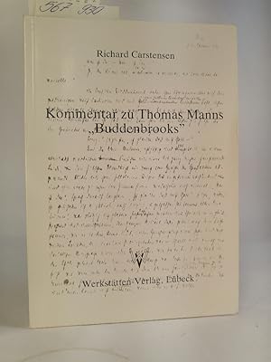 Bild des Verkufers fr Kommentar zu Thomas Manns "Buddenbrooks" zum Verkauf von ANTIQUARIAT Franke BRUDDENBOOKS