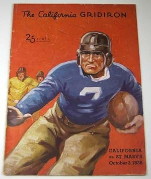 The California Gridiron: California vs. St. Mary's, October 3, 1936 (Football Program)