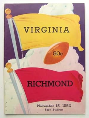 Virginia vs. Richmond (Football Program, November 15th, 1952)