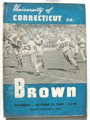 University of Connecticut vs. Brown (Football Program, October 23rd, 1948)