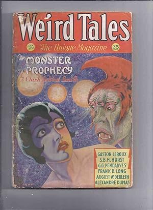 Bild des Verkufers fr Weird Tales Magazine ( Pulp ) / Volume 19 ( xix ) # 1, January 1932 ( Monster of the Prophecy; Haunted Chair [pt 2]; A Queen in Other Skies; Mive, etc) zum Verkauf von Leonard Shoup