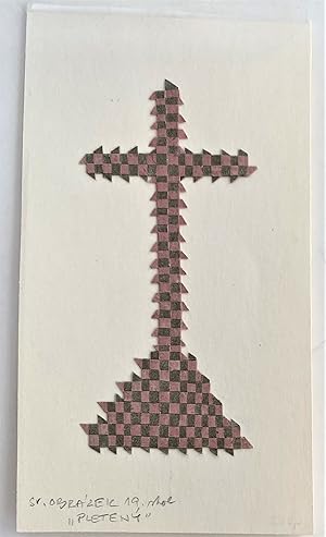 Czech Paper Weaving Craft of a Christian Cross