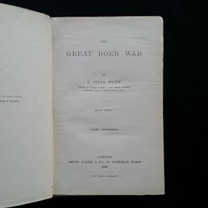 The Great Boer War. With Maps. Third Impression.