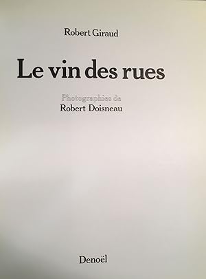 Le vin des rues (photographies de Doisneau