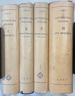 Storia Della Letteratura Italiana Volumes 1, 2-1, 2-2, and 3