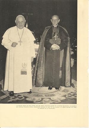Seller image for LAMINA 25590: Juan XXIII y el Cardenal Montini for sale by EL BOLETIN