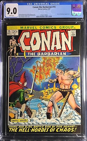 Seller image for CONAN the BARBARIAN No. 15 (May 1972) - CGC Graded 9.0 (VF/NM) for sale by OUTSIDER ENTERPRISES