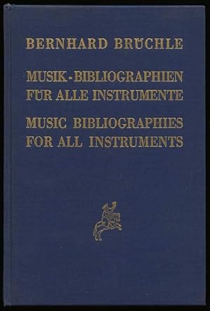 Bild des Verkufers fr Musik-Bibliographien fr alle Musikinstrumente. Music bibliographies for all instruments. zum Verkauf von Antiquariat Dennis R. Plummer