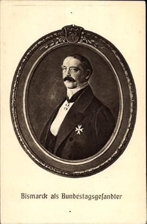 Ansichtskarte / Postkarte Fürst Otto von Bismarck, Portrait als Bundestagsgesandter - RPH