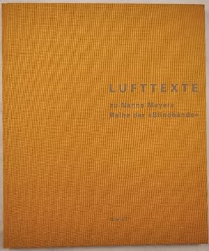 Seller image for Lufttexte zu Nanne Meyers Reihe der "Blindbnde". for sale by KULTur-Antiquariat