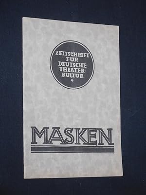 Seller image for Masken. Zeitschrift fr deutsche Theaterkultur, 24. Jahr, Heft 16, [1928/29] for sale by Fast alles Theater! Antiquariat fr die darstellenden Knste