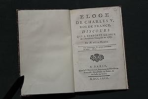 Eloge de Charles V, Roi de France. Discours qui a remporte le prix de l'Academie Francoise en 1767
