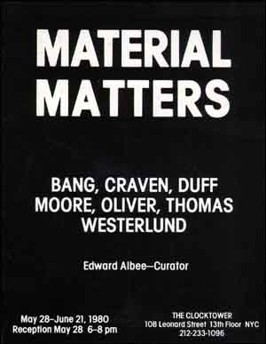 Seller image for Material Matters for sale by Specific Object / David Platzker