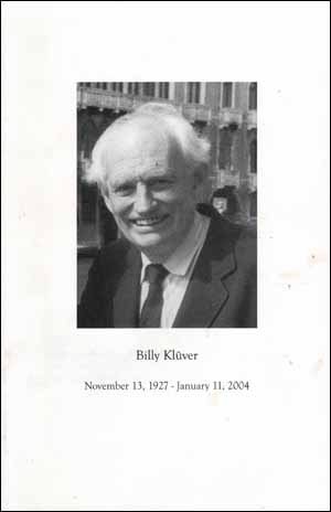 Imagen del vendedor de Billy Klver Memorial Program : November 13, 1927 - January 11, 2004 a la venta por Specific Object / David Platzker
