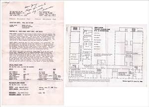 Imagen del vendedor de Press Release and Floor Map for P.S.1. Exhibitions, April 27 - June 15, 1980 a la venta por Specific Object / David Platzker