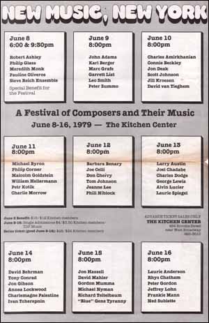 Image du vendeur pour New Music, New York : A Festival of Composers and Their Music mis en vente par Specific Object / David Platzker