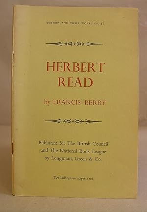 Seller image for Writers And Their Work - Herbert Read for sale by Eastleach Books