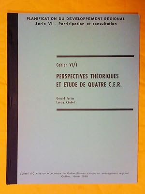 Image du vendeur pour Planification du dveloppement rgional, srie VI, Participation et consultation: 1- Perspectives thoriques et tude de quatre C.E.R. mis en vente par Claudine Bouvier