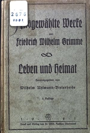 Bild des Verkufers fr Ausgewhlte Werke von Friedrich Wilhelm Grimme. Leben und Heimat; zum Verkauf von books4less (Versandantiquariat Petra Gros GmbH & Co. KG)