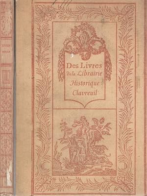 [2 tomes] Des Livres dela Librairie Historique Clavreuil. Dix Huitième Siècle.