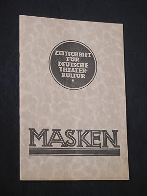 Seller image for Masken. Zeitschrift fr deutsche Theaterkultur, 24. Jahr, Heft 6, [1929]. Schwerpunkt: Josef Kainz for sale by Fast alles Theater! Antiquariat fr die darstellenden Knste