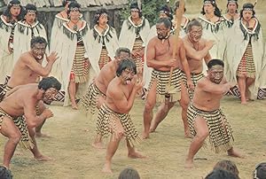 Image du vendeur pour Rotorua Whakarewarewa Maori Warriors Haka Chant New Zealand Postcard mis en vente par Postcard Finder