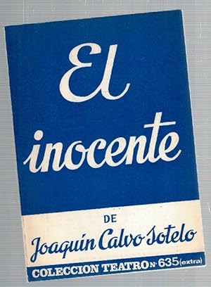 Imagen del vendedor de El inocente, farsa en dos partes. a la venta por Librería Diálogo
