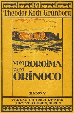 Bild des Verkufers fr Vom Roroima zum Orinoco - 5 zum Verkauf von Antiquariat  Fines Mundi