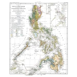Bild des Verkufers fr Versuch einer Ethnographie der Philippinen - bersichtskarte zum Verkauf von Antiquariat  Fines Mundi